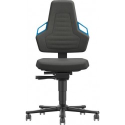 Chaises bureau 2 Roue K-CuirPoignée bleu