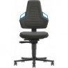 Chaises bureau 2 Roue K-CuirPoignée bleu