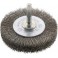 Brosse circulaire pour outils, fil d'acier inoxydable, ondulé, Ø de la brosse : 30 mm, Epaisseur du fil 0,20 mm, Larg. : de travail 9 mm