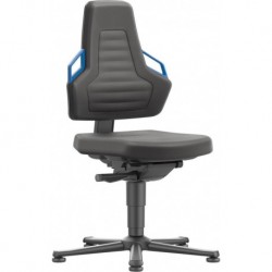 Chaises bureau 1 Patin Supertec Poignée bleu