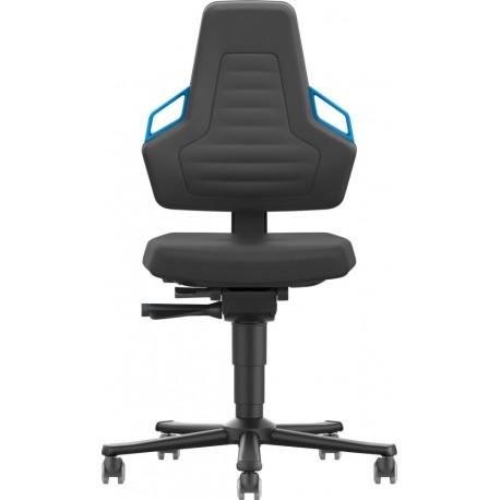 Chaises bureau 2 Roue mousse Poignée bleu
