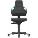Chaises bureau 2 Roue mousse Poignée bleu