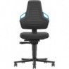 Chaises bureau 2 Roue mousse Poignée bleu
