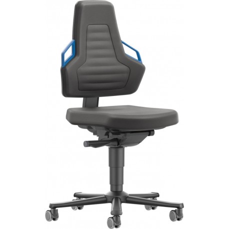 Chaises bureau 2 Roue Supertec Poignée bleu