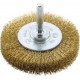 Brosse circulaire pour outils, fil de laiton, ondulé, Ø de la brosse : 60 mm, Epaisseur du fil 0,20 mm, Larg. : de travail 18 mm