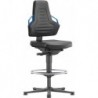 Chaises bureau 3 Patin en cuir K bleu