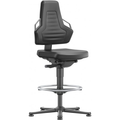Chaises bureau 3 Patin en cuir K gris anthrazite