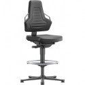 Chaises bureau 3 Patin en cuir K gris anthrazite