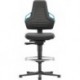 Chaises bureau 3 Patin mousse Poignée bleu