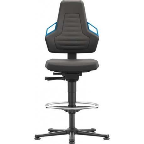 Chaises bureau 3 Patin mousse Poignée bleu