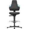 Chaises bureau 3 Patin mousse Poignée bleu