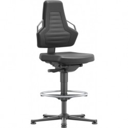Chaises bureau 3 Patin mousse Poignée gris anthrazite