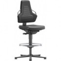 Chaises bureau 3 Patin mousse Poignée gris anthrazite