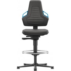Chaises bureau 3 Patin Supertec Poignée bleu