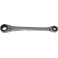 Clé polygonale à cliquet Quadro, Cote s/plats : 10 x 13/17 x 19 mm, Long. 190 mm