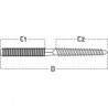 Vis tige filetée zn 24/M 8x120x7,0 (Par 100)