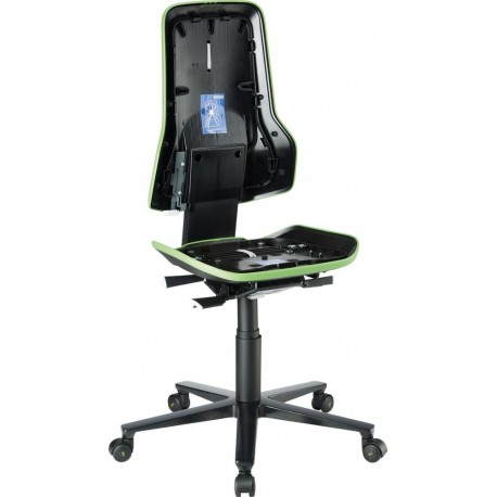 Chaise bureau ESD NEON 2 vert avec roue perman
