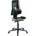 Chaise bureau ESD NEON 2 vert avec roue perman