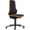 Chaise bureau ESD NEON 2 orange avec roue perman