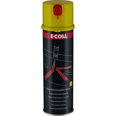 Bombe marquage chantier 500ml jaune E-COLL EE
