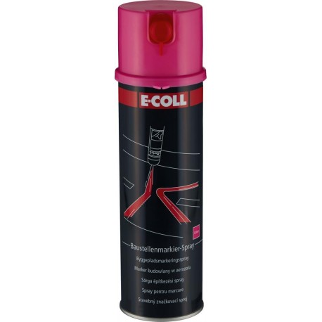 Bombe marquage chantier 500ml rose E-COLL EE (Par 12)