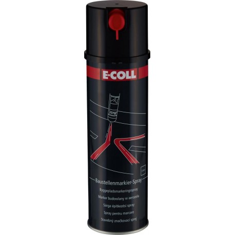 Bombe marquage chantier 500ml noir E-COLL EE (Par 12)