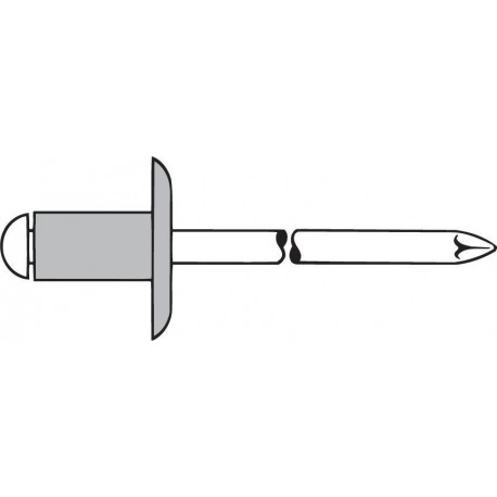Rivet Alu Grosse tête K12 4 x20mm Gesipa(Par 250)