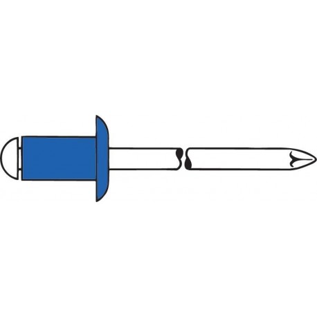 Rivet Acier Standard Tête ronde plate 3 x 8mm Gesipa(Par 500)
