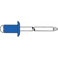 Rivet Acier Standard Tête ronde plate 4 x12mm Gesipa(Par 500)