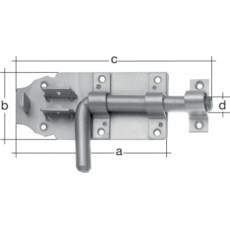 Verrou avec boucle 180mm