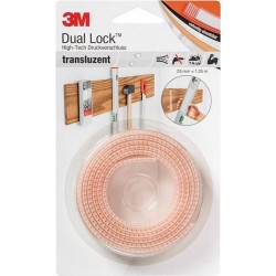 Système Ouvrable et Refermable Dual Lock transp. 25mm x 1,25m 3M