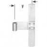 Penture volet D13 x200mm  chromé brillant
