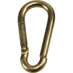Mousqueton zingué jaune  60x 6mm (Par 100)