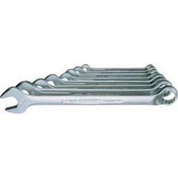 Jeu de clés mixtes en acier au vanadium 31CrV3, Quantité : 11 pièces, Contenu 8 9 10 11 12 13 14 15 17 19 22 mm