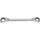 Clé polygonale double à cliquet, Cote s/plats : 10 x 11 mm, Long. 154 mm, Angle de travail 7 °
