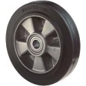 Roue de transpalette élastique noir/Alu Lg.K
