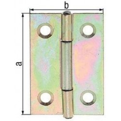 Charnière roulée, étroite galvanisé,100 mm
