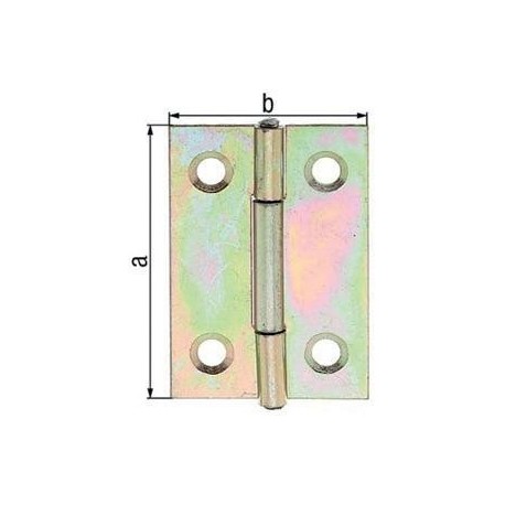 Charnière roulée, étroite galvanisé,100 mm