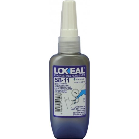 Raccord etanche filetage jaune LOXEAL 58-11 50ml (Par 10)