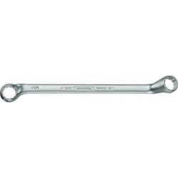Clés polygonales doubles, anneau contre coudé, acier au chrome-vanadium 31CrV3, Cote s/plats : 12 x 13 mm, Long. 212 mm