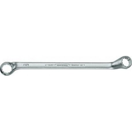 Clés polygonales doubles, anneau contre coudé, acier au chrome-vanadium 31CrV3, Cote s/plats : 30 x 34 mm, Long. 375 mm