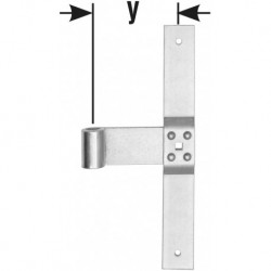 Penture volet D16 x300mm  chromé brillant