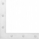 Equerre Penture volet porte 300x300mm  chromé brillant
