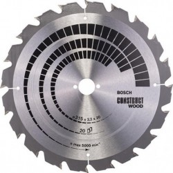 Lame de scie circulaire.CW Nagelpour 315x3,2x30mm Z20 FWFBosch
