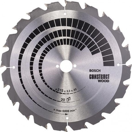 Lame de scie circulaire.CW Nagelpour 315x3,2x30mm Z20 FWFBosch