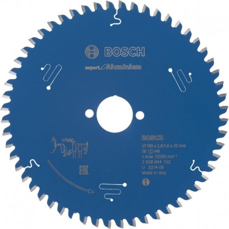 Lame de scie circulaire.Expert Alu190x2,6x30mm Z56 TF-Bosch