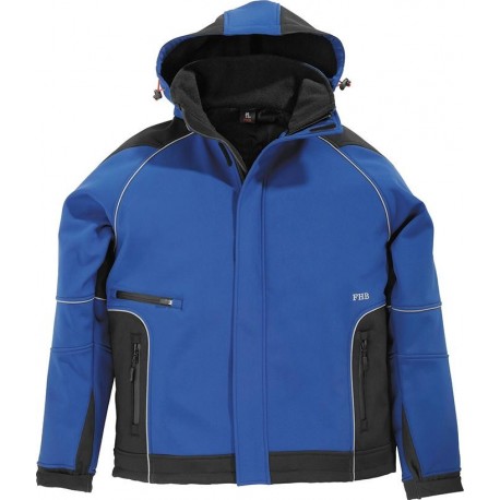 Veste de travail Walter, Softshell,  Taille  L, bleu roi/noir