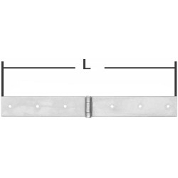 Charnière bande 35x2,5x300mm chromé brillant