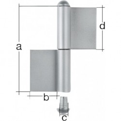 Charnière double 2350/K04/120 mm (Par 10)