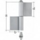 Charnière double 2350/K04/80 mm